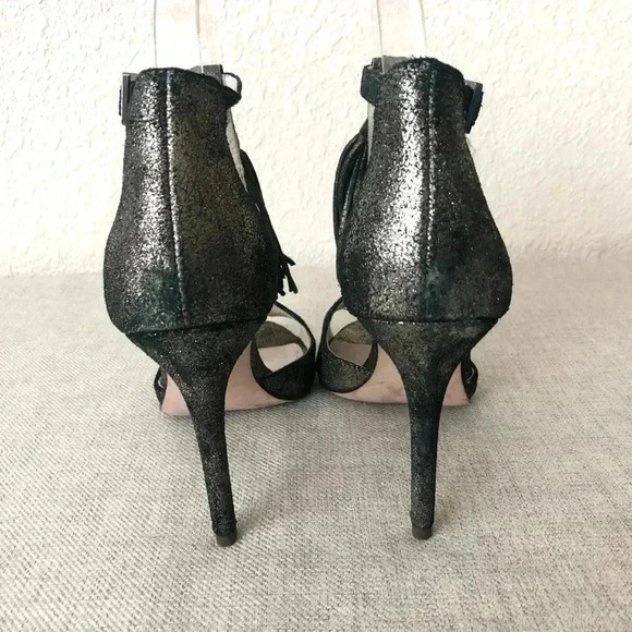 Louise at Cie Heels Ankle Strap Sandals Fringe Stiletto Heel - Picture 5 of 10